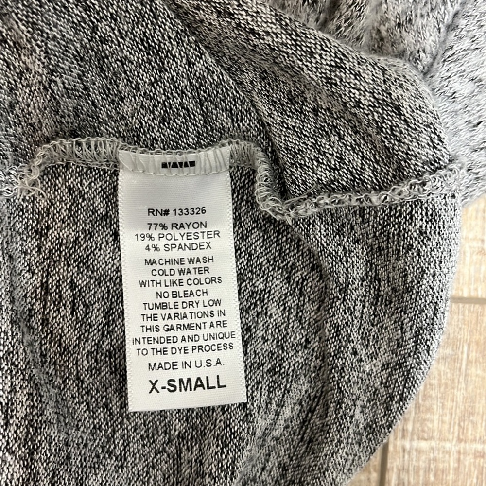 NWT Woodstock Retro Brand Long Sleeve Gray Marled Sweater No Music No Life Sz XS - Picture 8 of 12